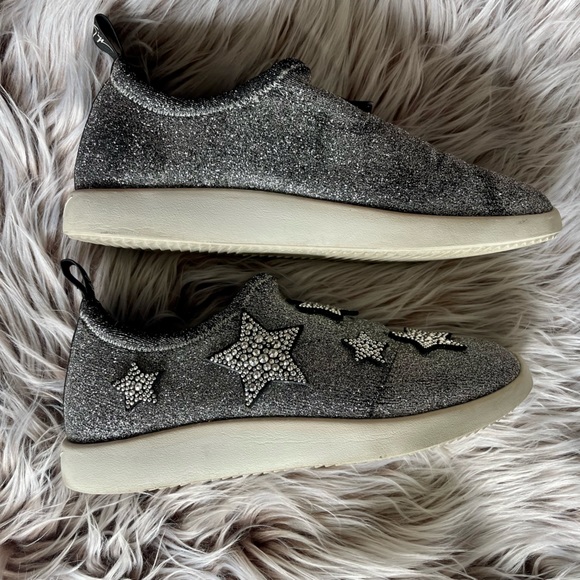 Giuseppe Zanotti Silver Glitter Alena Star Sneakers - Picture 5 of 9